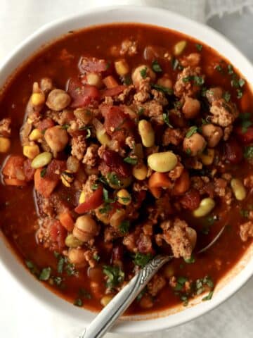 Beef Chili Brown Rice  GF 4 Servings